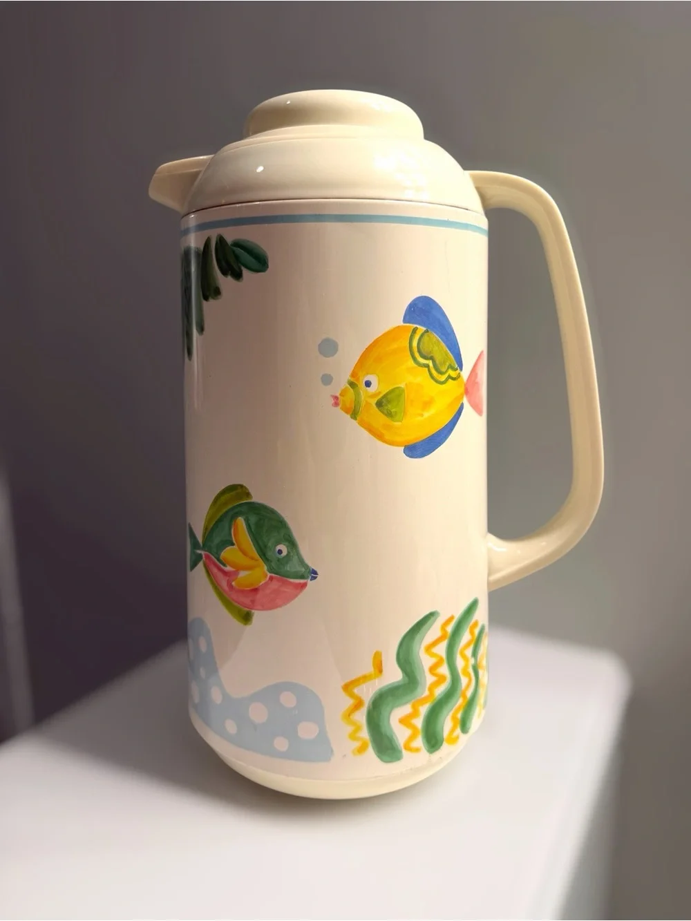 Vintage Studio Nova Tropical Fish Insulated Carafe Pitcher Made in Taiwan
